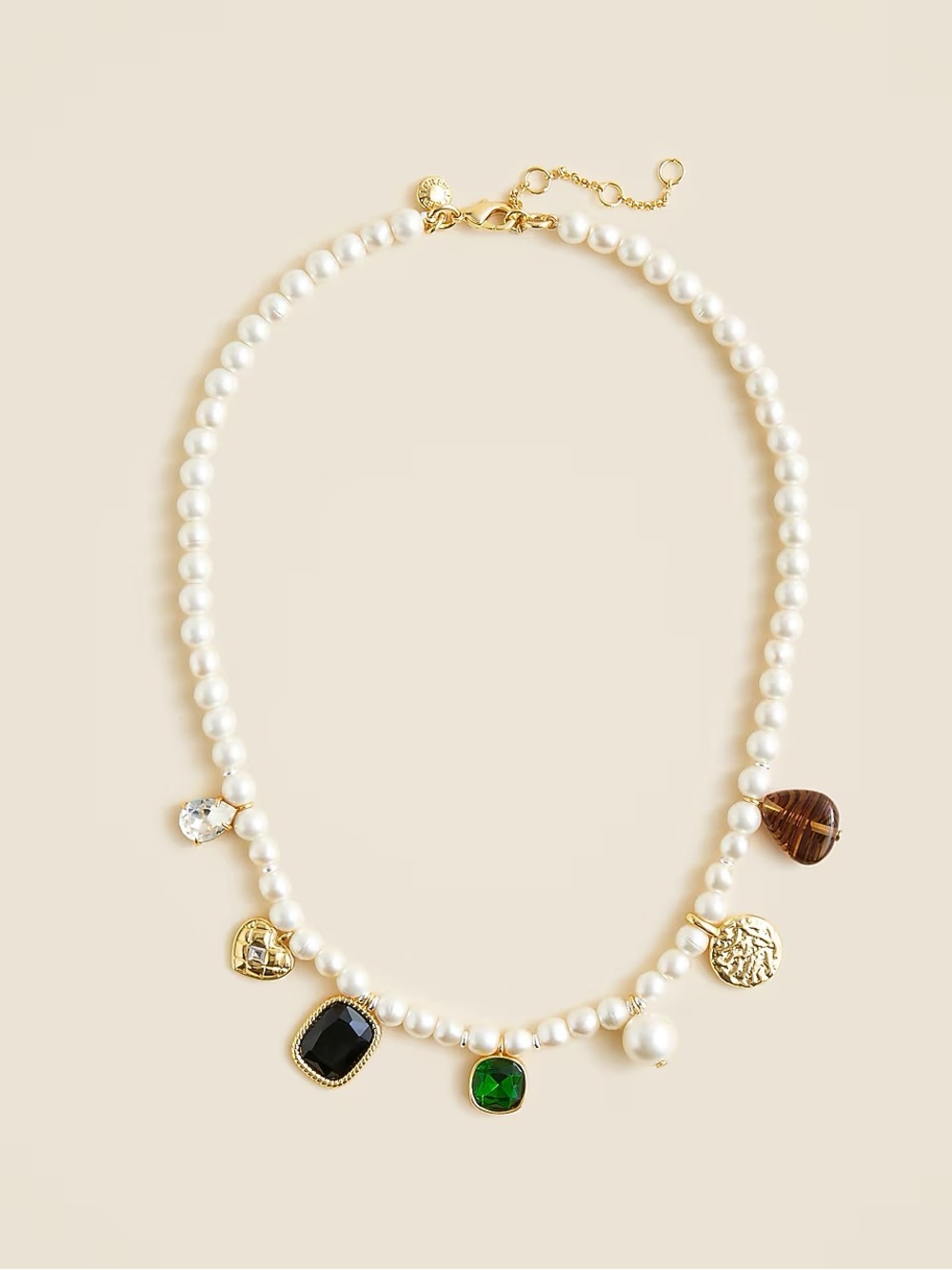 J.Crew Pearl Charm Necklace NWT
